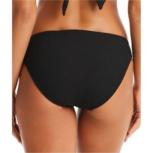 Sanctuary Swim Bottoms Black Ribbed‎ Women's Bikini Swimwear Hipster XS